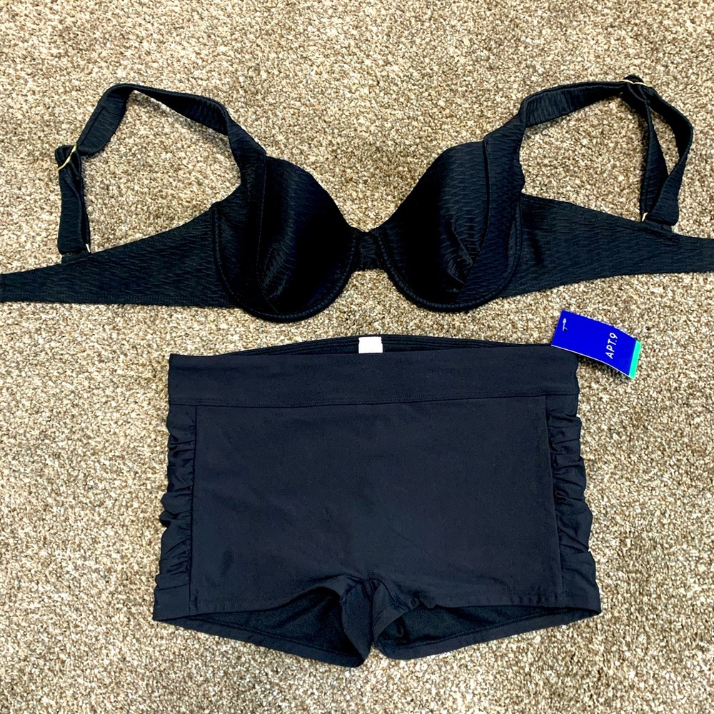 Two Piece Black Bathing Suit